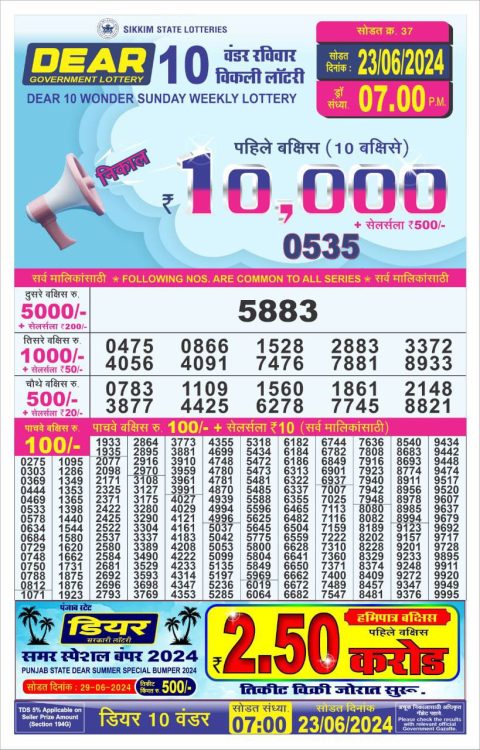 23 10 24 lottery result today